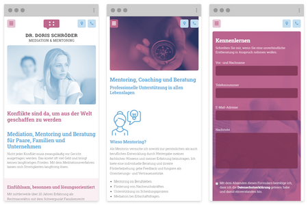 Corporate Website und Identity für Schröder Mediation aus Düsseldorf