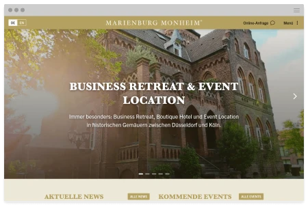 Responsive Website für die Marienburg Monheim
