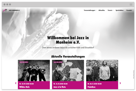 Responsive Website für Jazz in Monheim e.V.