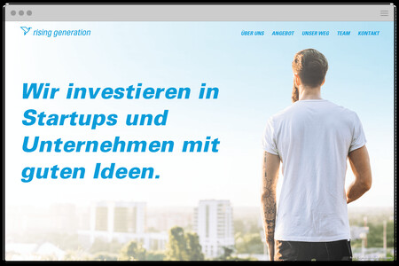 Responsive Website und Branding für Rising Generation