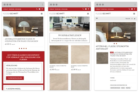 Responsive Website und Marketing für Fliesen Schmitt