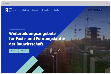 Responsive Website für die Bauakademie Ost gGmbH