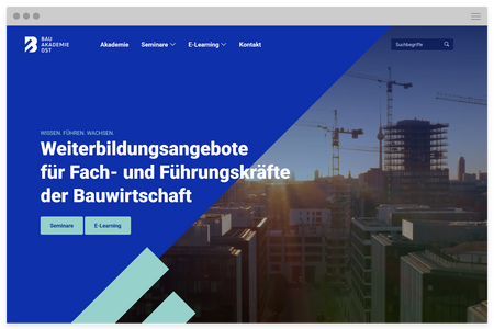 Responsive Website für die Bauakademie Ost gGmbH