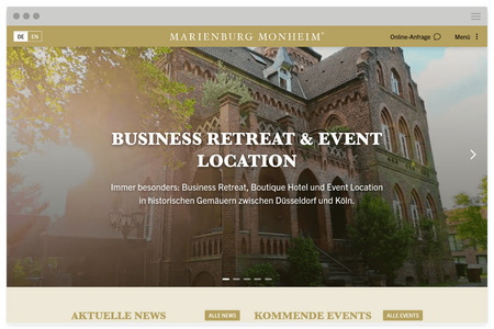 Responsive Website für die Marienburg Monheim