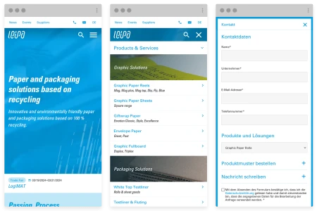 Responsive Website für die LEIPA Group
