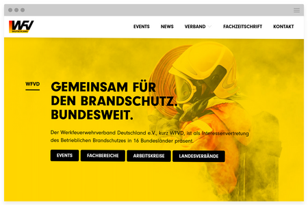 Responsive Website für den Werkfeuerwehrverband Deutschland e.V.