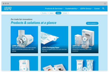 Responsive Website für die LEIPA Group