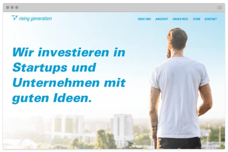 Responsive Website und Branding für Rising Generation