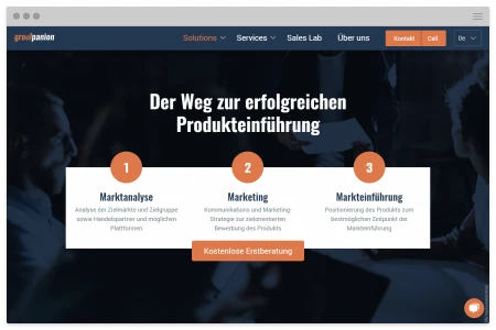 Responsive Website und Branding für Growpanion