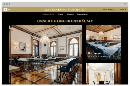 Responsive Website für die Marienburg Monheim