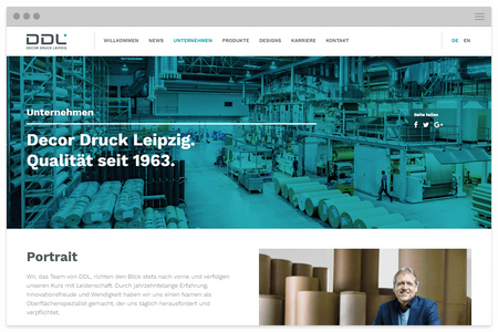 Responsive Website für Decor Druck Leipzig