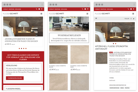 Responsive Website und Marketing für Fliesen Schmitt