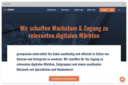 Responsive Website und Branding für Growpanion