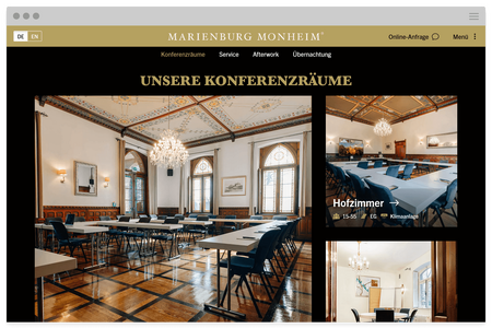Responsive Website für die Marienburg Monheim
