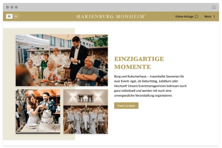 Responsive Website für die Marienburg Monheim